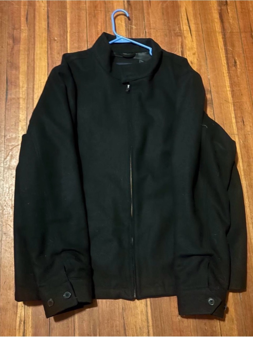 Lands' End Men's Black Zip-Up Sweater Jacket